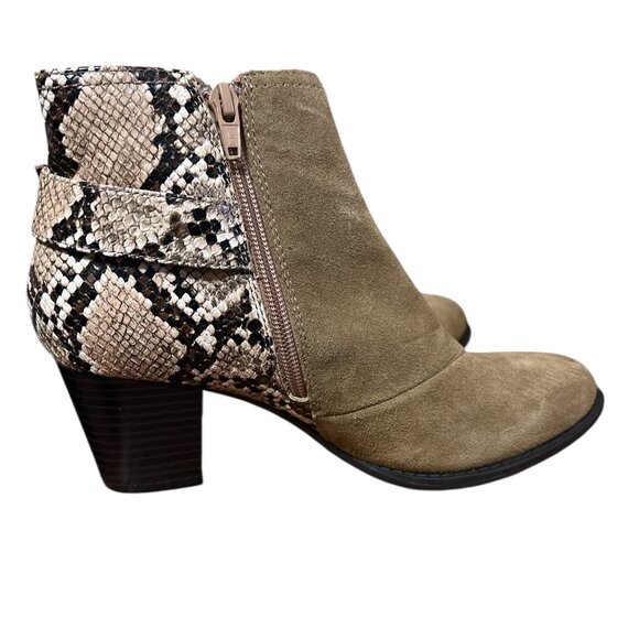 VIONIC Naomi Suede Snake-Print Water-Resistant Ankle Boots - Size 7.5 - Picture 4 of 6